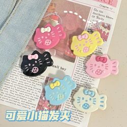 Cute Frosted Fish Kt Cat Hair Clip Frosted Girly Bangs Clip Japanese Style Versatile Student Cartoon Hair Accessory