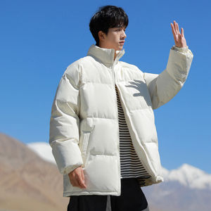 
Cotton coat men's winter thickened velvet men's coat trendy brand cotton jacket new bread coat stand collar student couple cotton coat