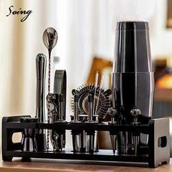 Soing Boston Cocktail Shaker Set Two-Stage 304 Stainless Steel Cocktail Bar Tools Bartender Shaker