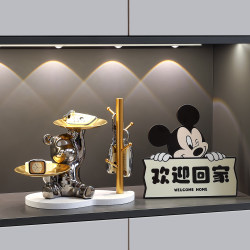 Violent Bear Key Storage Entryway Decor Luxury High-End Entrance Shoe Cabinet Living Room Decoration Home Goods