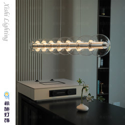 Milan, Italy Luce Sferica Nordic Designer Restaurant Glass Chandelier Island Bar Counter Strip Light