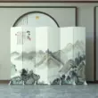 vách ngăn gỗ tự nhiên Vách ngăn phong cách Trung Quốc mới phòng khách có thể gập lại cửa di động để chặn tường phòng ngủ văn phòng chống gió bình phong Màn hình / Cửa sổ