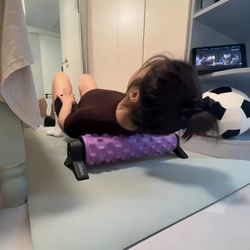 Foam Roller Stand for Muscle Relaxation, Professional Roller for Back Massage, Solid Massage Roller, Shoulder Fitness Yoga Column