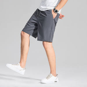 
2025 new men's shorts, fashionable, icy, versatile, casual, solid color, ice silk, breathable, trendy, quick-drying, five-quarter pants