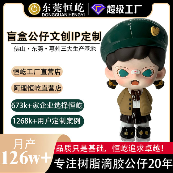 
Blind box figure factory trendy toy doll resin ornaments vinyl toy corporate image pvc blind box doll customization