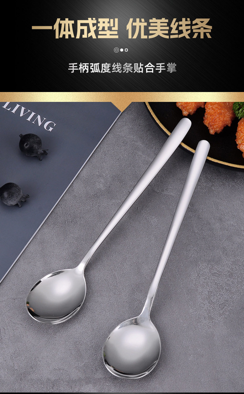 Set 4 Cucchiai Da Zuppa Coreani - Acciaio Inox 18/8, 21.6 Cm, Design Elegante - Foto 6