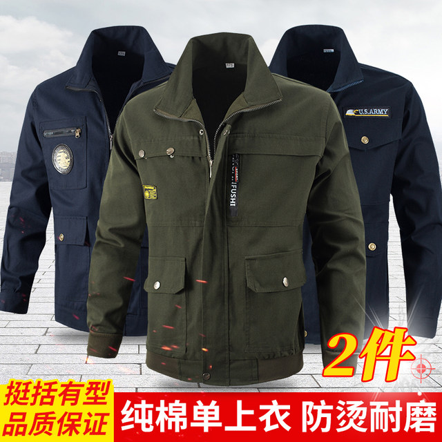 Workwear jacket men's pure cotton anti-scalding and wear-resistant ...