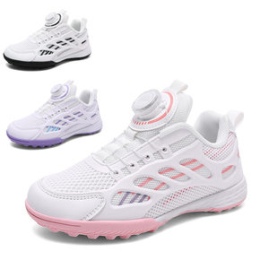 New rotating buttons Children's football shoes Girls and elementary school men's men's game TF broken nail girl training shoes
