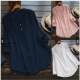 European and American women's clothing cross-border new products 2021 wish Amazon eaby best selling solid color loose stand collar cotton linen shirt
