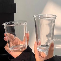 Internet-Famous Nordic Ins-Style Household Transparent Drinking Glass Cup, Heat-Resistant Water Cup, Tea Cup, Milk Beverage Juice Cup