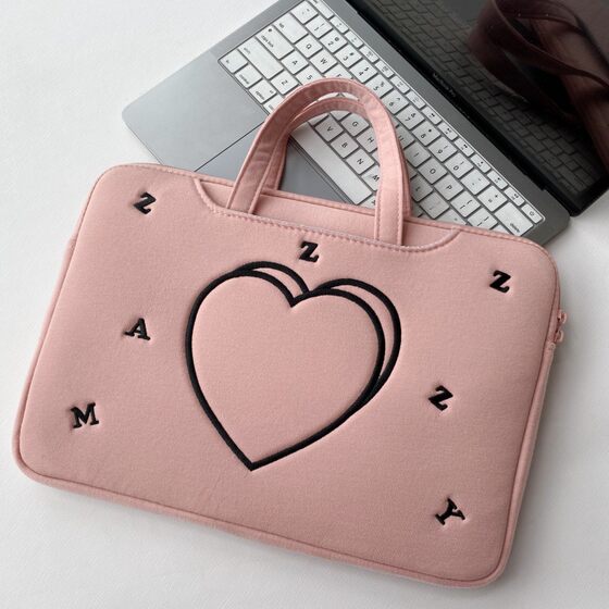 
Cartoon cute embroidered computer bag suitable for Apple Lenovo Xiaoxin pro13.3air14 Huawei matebookD 15 female HP ASUS Xiaomi 15.6-inch notebook liner bag shockproof