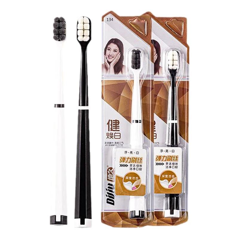 민감한 잇몸을 위한 고급형 10,000모 칫솔, 감금기간 동안 남성과 여성을 위한 특별한 칫솔, 나노항균 커플모델, 부드러운 칫솔모 한쌍 -