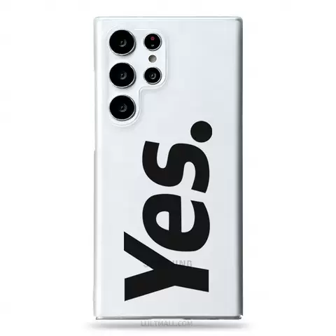 YES Phone Cases Covers Minimal Matte Hard Case Galaxy S24, Galaxy S24 Plus, Galaxy S24 Ultra, Galaxy S23, Galaxy S23 Plus, Galaxy S23 Ultra, Galaxy S22, Galaxy S22 Plus, Galaxy S22 Ultra,
