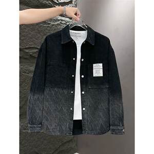 
Denim jacket men's spring and autumn casual heavy American antique lapel jacket men's clothing 2025 new