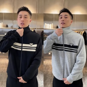 
Autumn new heavyweight trendy brand stand-up collar jacket men's high-end fashion loose casual versatile cardigan top