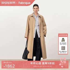 
Fabrique Plaid Love Letter Flannel Lined Cotton Long Waist Windbreaker Jacket 2025 New Coat