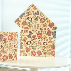 Cute Cartoon Birthday Gift Packaging Gift Bag New Style Portable ins White Cardboard Bag Durable Storage Shopping Bag