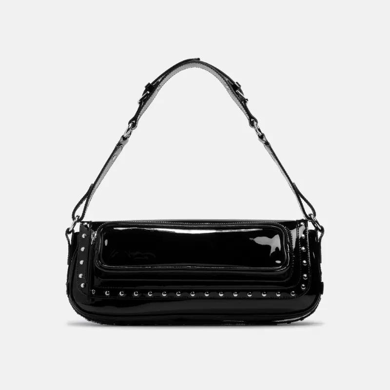 BY FAR Maddy Patent Leather Shoulder Bag HBX Taobao