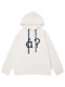 madgood Made construction site Japanese autumn and winter loose hooded fun question mark printed pullover jacquard neutral sweater