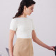 One-length contrasting color short sleeve contrasting color slim workplace casual and fashionable dress
