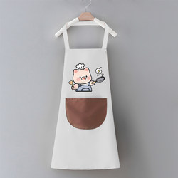 Waterproof and Oil-Proof Apron for Women, Suitable for Home Kitchen Cooking and Dining, Cute Workwear, 2026 New Korean Style Apron for Men