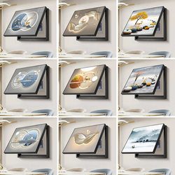 Light Luxury Decorative Painting for Electric Meter Box, No-Drill Power Distribution Box Cover Painting, Simple Hanging Painting for Restaurant Switch Box and Circuit Breaker Box