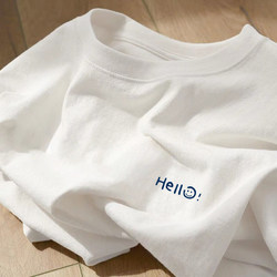 100% Pure Cotton Heavyweight T-Shirt, Brand Outlet, Clearance Sale, Short-Sleeved Unisex Summer Loose Fit T-Shirt