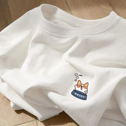 100% Pure Cotton Heavyweight T-Shirt, Brand Outlet, Clearance Sale, Short-Sleeved Unisex Summer Loose-Fit Tee