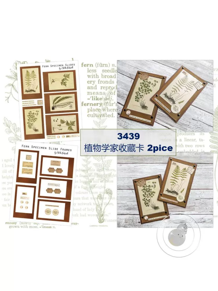 3439-junkjournal植物学家收藏卡收纳插袋机关收纳册素材材料包-Taobao