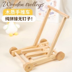 Baby Walker Children's Tiktok Educational Traditional Handmade Wooden Toddler Stroller Solid Wood Baby Walker