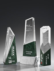 New Marble Trophy Corporate Honor Award Gift Crystal Medal Laser Engraving Craft Production