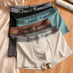 2025 New Pure Cotton Men's Underwear Boys' Boxer Briefs Youth Sports Breathable Sweat-Absorbent Large Size Shorts