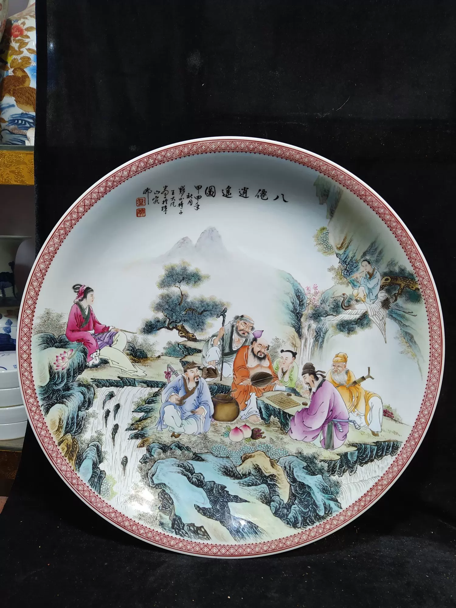 景德镇陶瓷金鱼鉢 景德镇陶瓷老厂货章鉴手绘567金鱼瓶一