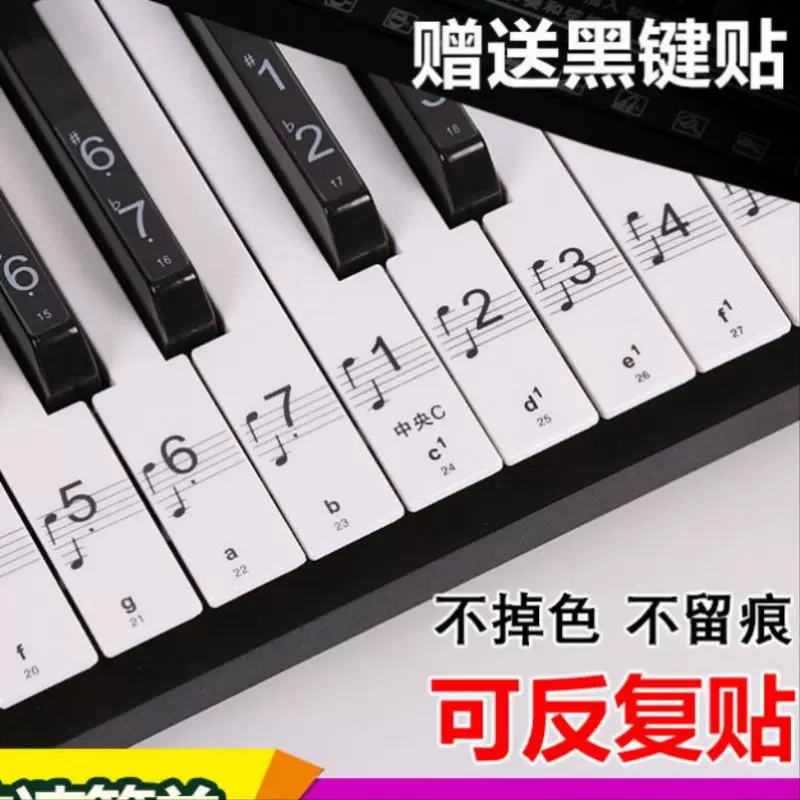 鋼琴音標貼鋼琴鍵盤貼紙鍵61電子琴按鍵貼專業版線譜簡譜音階貼 Taobao 鋼琴音標貼鋼琴鍵盤貼紙鍵61電子琴按鍵貼專業版線譜簡譜音階貼 Taobao