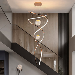 Chandelier for Duplex Self-Built House, Modern Minimalist Villa, High-Ceiling Living Room, Lobby, 2025 New Model Staircase Chandelier
