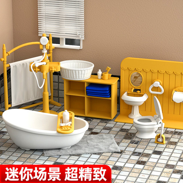 Play house toy simulation mini furniture small kitchen doll house ...