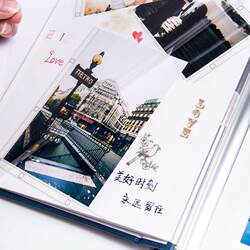 Qingheji Long-Lens Self-Adhesive Laminated Photo Album Large-Capacity Family Memory Album Retro DIY 5inch 6inch Photo Album