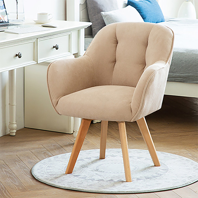 Nail makeup chair Nordic solid wood computer chair home rotating