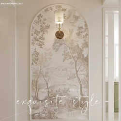 Xiaohongshu Instagram French Retro Forest Cabin Scenery Wallpaper Living Room Bedroom Tv Background Wall Mural