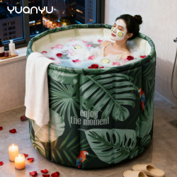 Folding Bath Tub for Adults, Household Children's Bath Tub, Women's Sit-In Soaking Tub, Adult-Specific Bathing Tub