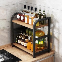 Kitchen Storage Rack Spice Rack Household Countertop Condiment Storage Rack Multifunctional Oil Salt Sauce Vinegar Organizer
