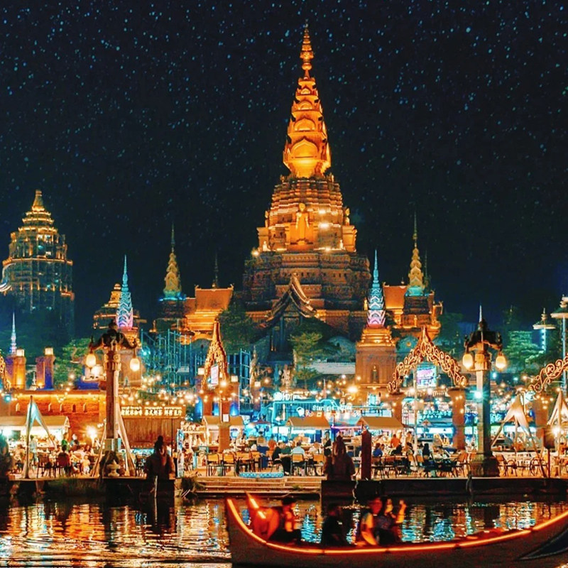 【机票+酒店】云南西双版纳旅游5天4晚自由行告庄大佛寺野象谷