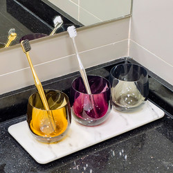 New Pc Mouthwash Cup, French Minimalist Style, Household Washing Cup, Couple's Toothbrush Cup, Family Toothbrush Holder, Hotel Toothbrush Cup