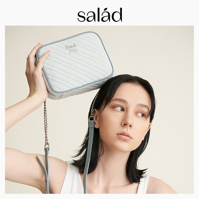 Salad Canvas Small Square Bag Fashionable And Versatile Chain Bag Salad canvas small square bag fashionable and versatile chain bag