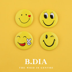 Smiley Face Brooch Badge to Serve You Work Badge Smiley Badge Pin Waiter Hanging Employee Number Plate