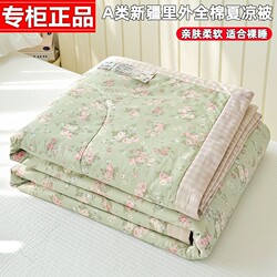 Crystal Home Textiles 100% Xinjiang Cotton Summer Quilt, Machine Washable Air Conditioning Quilt, Student Dormitory Summer Cooling Quilt, Bare Sleep Quilt