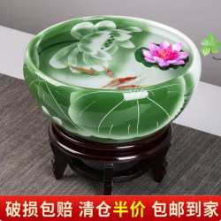 Jingdezhen Ceramic Flower Pot, Blue and White Porcelain Lotus Pot, Fish Tank, Water Lily Tank, Can Be Drilled, Bonsai Bowl, Lotus Tank