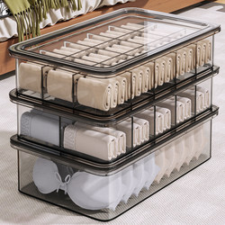Underwear, Panties, and Socks Three-In-One Storage Box, Home Wardrobe Compartment Organizer, Storage Box for Intimate Clothing