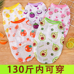 Big Dog Pet Spring and Summer Vest Dustproof Clothing Cat and Dog Clothing Supplies Cartoon Fruit Teddy Dog Fur