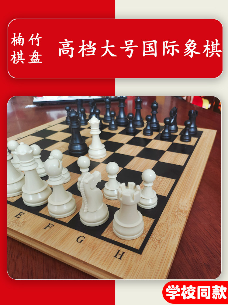 Rare Stone インターナショナルチェスセット - 折りたたみ式レザー